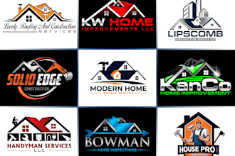 create home repair, roofing, painting, construction, handyman logo