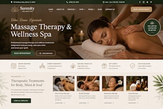 build massage therapy website spa deep tissue equipment store spa website