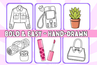 create bold and easy coloring pages for KDP