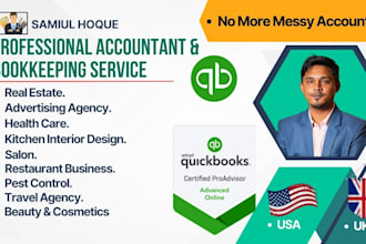 do bookkeeping including clean up bank reconciliations through quickbooks online