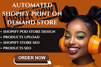 build shopify print on demand store, printful print on demand shopify store SEO