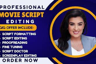 edit,format,proofread your movie script, screenplay,scriptwriting in final draft