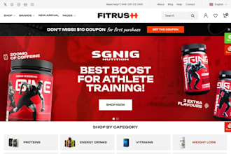 design premium supplement website, supplement store, supplement shopify store
