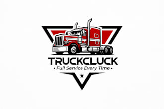 do unique professional trucking, logistics, transport, and cargo logo design