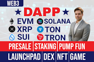 web3 dapp staking presale pump fun token evm solana sui tron ton xrp blockchain