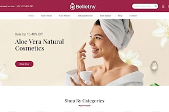 build skincare shopify store cosmetics beauty store website beauty shopify store