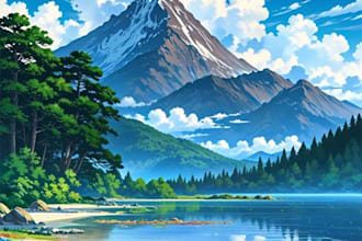 draw an environment concept art and background