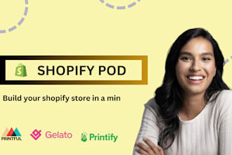 build shopify print on demand store website shopify pod on printify printful