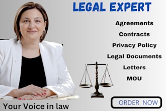 draft  legal contracts, agreements, mou, nda terms and condition, privacy p