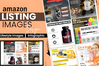 do amazon product listing pictures, premium amazon listing images design