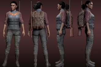 genesis 8 dayz game character glb model clean topology cc4 5 retexture ubisoft