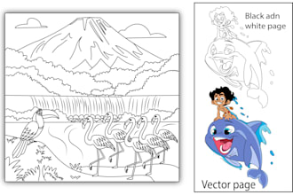draw coloring book pages for childrens