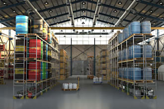 do 3d warehouse, 3d commercial, 3d factory modelling and rendering