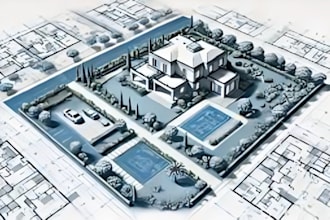 render architectural site plan, landscape plan, rv parks and design site grading