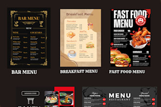 do restaurant menu design, digital and food menus expert