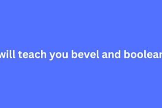 teach you bevel and boolean the basic tool in blender