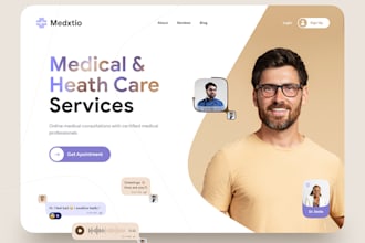 build clinic hospital doctor health care home care medical website
