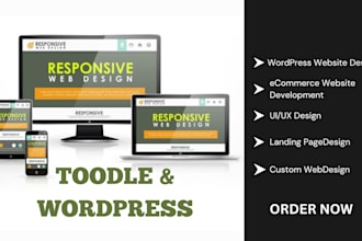 toddle website, responsive web app, landing page website