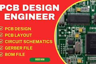 make pcb design pcb layout circuit schematic, gerber and bom file