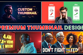 do video thumbnail design for youtube, facebook and tiktok