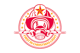 make modern super christmas lights logo design