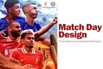 design a sports match day for social media posts