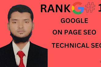 optimized on page and technical SEO for wordpress ,rank math or yoast