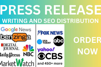 write UK press release distribution to yahoo finance and top sites in 24 hours