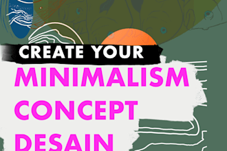 create minimalism illustration for t shirt and merch design