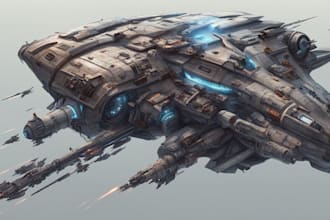 design spaceship, sci fi illustration and sci fi art