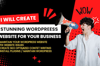 create or fix business wordpress website and SEO content writing