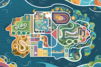design a map or a site plan vector illustration