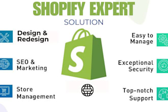 clone shopify design or redesign shopify, fix, edit, update copy, revamp shopify