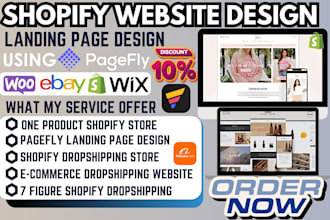 build shopify dropshipping store clone wix design godaddy automated website