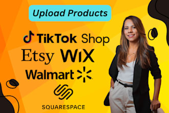 import and upload products on tiktok shop, etsy, wix, squarespace, bigcommerce