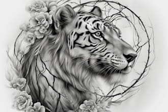 create professional realistic tattoo design