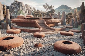 make fantasy dnd background, landscape and environment art