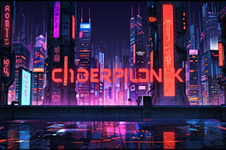create cyberpunk city style art for any project