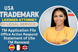 file uspto trademark registration as us attorney, trademark renewal and extend