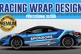 create professional racing car wrap design