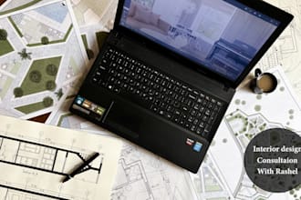 give you interior design consultation with google meet,shopping list,mood board