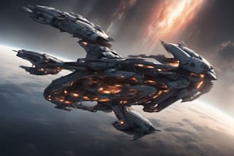 make an amazing sci fi spaceship or design for you