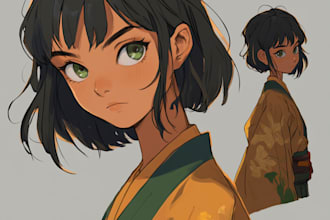 draw characters in anime or manga art, sfw or nsfw