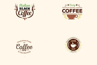 do professional vintage coffee shop logo