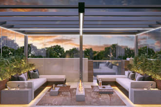design 3d residential house, gci, swimming pool, interior rendering, walkthrough