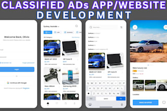 develop custom classified ad app, classified marketplace app and website