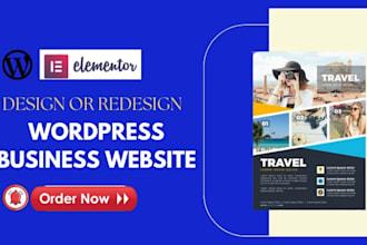 create SEO optimised wordpress website for new business startup using elementor