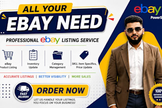 do ebay product listing, ebay listing, product upload, ebay lister