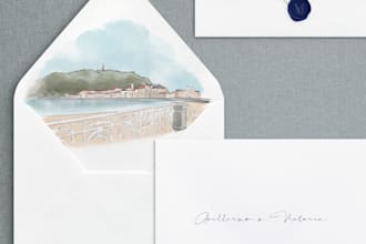 illustrate your wedding envelope