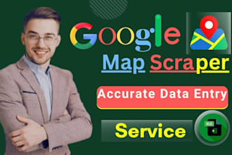 do professional google maps scraping, web research, and data entry